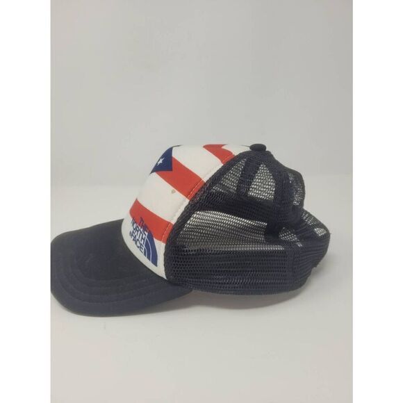 North Face ohio flag trucker hat black red white blue one size womens hat - Picture 3 of 6